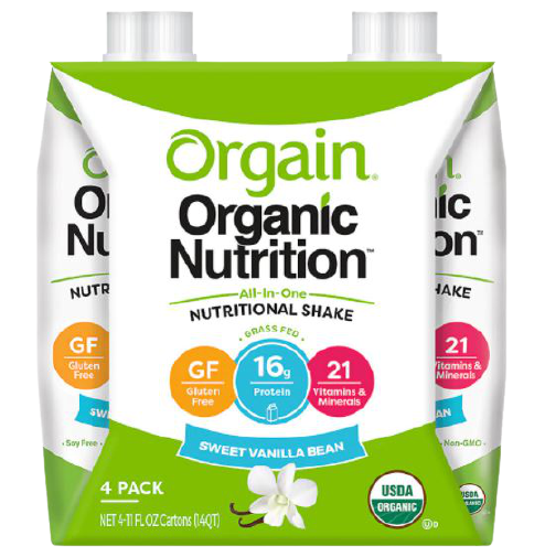 Orgain Organic Nutritional Shake Vanilla Bean Powder