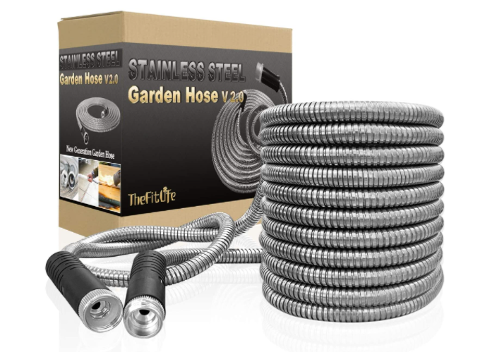 TheFitLife Stainless Steel Garden Hose (50 FT)